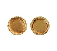 Giwnhvx Plateau de rangement rond vintage avec dentelle, plateau de rangement rond avec dentelle