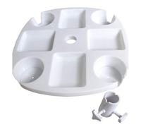 Giwnhvx Plateau de table pour parasol de plage avec 4 porte-gobelets plateau pour snacks et boissons de plage pour piscine pique-nique patio cour