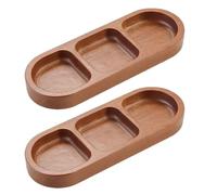 Giwnhvx Plateau rectangulaire en bois massif, plateau pour condiments pour petit-déjeuner, sushi, pain, plateau pour sauces à dessert, plateau pour condiments pour dîner B