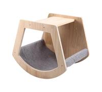 Giwnhvx Plateforme Murale d'escalade en Bois pour, Lit Trapézoïdal pour Chat, Fournitures de Dressage