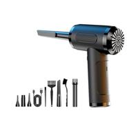 Giwnhvx Plumeau à air comprimé pour le nettoyage, kit de nettoyage portable rechargeable, 3 vitesses, petit souffleur d'air électrique sans fil, facile à utiliser, noir