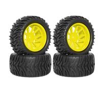 Giwnhvx Pneus Rc 1/10 Pneus et Roues pour Camions Pneus pour Camions Télécommandés Jaune