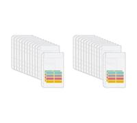 Giwnhvx Poches pour classeurs A6 24 pochettes zippées pour budget, pochettes pour classeurs fermeture éclair à 6 trous pour classeurs A6 à 6 anneaux
