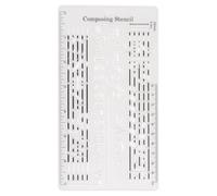 Giwnhvx Pochoir de composition pour auteur-composition, pochoir pour notes de musique et symboles de musique, règle de dessin de lignes de partition, accessoires de composition musicale B