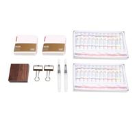 Giwnhvx Pocketartist Kit de voyage aquarelle 2 pièces aquarelle palette de noyer