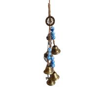 Giwnhvx Poignée de Porte de Protection de Cloche Pendentif Carillon Éolien en Rotin Bénédiction Carillon Éolien en Cristal Décoration de Chambre à Coucher H