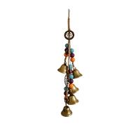 Giwnhvx Poignée de Porte de Protection de Cloche Pendentif Carillon Éolien en Rotin Carillon Éolien en Cristal de Bénédiction Décoration de Chambre à Coucher F