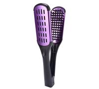 Giwnhvx Poils de Sanglier Brosse Double Face Peigne Pince Antistatique Lisseur Outil Peigne Attelle de Cheveux Peigne, Violet