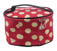 Giwnhvx Portable ÉTanche Multifonction Blanc Point Rose Rouge Bas Amour Coeur CosméTique Sac Voyage Paquet Maquillage Sac Cas