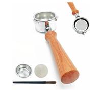 Giwnhvx Portafilter sans fond 3 oreilles, poignée de rechange pour machine à expresso 54 mm en métal ergonomique pour