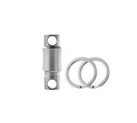 Giwnhvx Porte-clés en alliage de titane haut de gamme avec verrou à ressort pour voiture Mini anneau rotatif universel Grain horizontal [sablage] Facile à installer et à utiliser