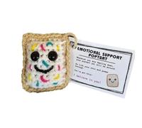 Giwnhvx Porte-Clés en Crochet de Poupée à Tricoter de Soutien Émotionnel Fait à la Main, Charmante Poupée Blanche pour la Décoration de Sac