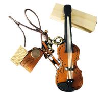 Giwnhvx Porte-Clés en Cuir pour Violoncelle et Violoncelle Porte-Clés Miniature pour Instrument de Musique Porte-Clés pour Instrument de Musique