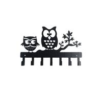 Giwnhvx Porte-clés mural en forme de chouette sans clou Décoration de maison Porte-clés pour mur 1 pièce C