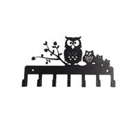 Giwnhvx Porte-clés mural en forme de hibou sans clou Décoration de maison Porte-clés pour mur 1 pièce B