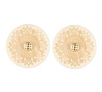 Giwnhvx Porte-Encens 2 PièCes pour la DéCoration de, MéDitation, Yoga, Couleur Bois, B