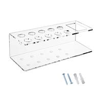 Giwnhvx Porte-marqueur effaçable à sec en acrylique transparent avec emplacements et porte-gomme, porte-stylo et crayon