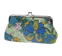 Giwnhvx Porte-Monnaie de Fleur Pochette Sac d’Argent pour Femmes(Vert)