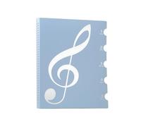 Giwnhvx Porte-partitions inscriptible et détachable pour partitions Choeur 60 pages Format A4 Bleu