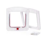 Giwnhvx Porte pour Chat à 4 Voies avec Verrouillage pour Animaux de Compagnie, Accès Sécurisé pour Votre Maison, la Porte Parfaite pour Chat