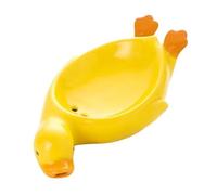 Giwnhvx Porte-savon mignon en forme de canard avec drain, porte-savon pour douche et salle de bain, jaune