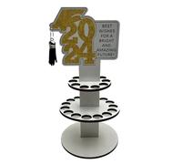 Giwnhvx Portefeuille en bois pour décoration de bureau, porte-monnaie, carte de félicitations, facile à installer, facile à utiliser, jaune + blanc