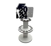 Giwnhvx Portefeuille en bois pour décoration de bureau, porte-monnaie, carte de félicitations, facile à installer, facile à utiliser, noir + blanc