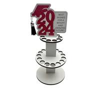 Giwnhvx Portefeuille en bois pour décoration de bureau, porte-monnaie, carte de félicitations, facile à installer, rouge + blanc