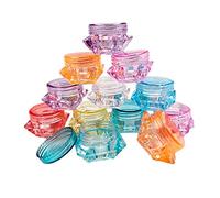 Giwnhvx Pot CosméTique Clair en Plastique de RéCipient D'éChantillon de RéCipient avec le Couvercle de Couvercle une Visser pour L'Ombre une PaupièRes, les Ongles, la Poudre, les