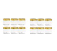 Giwnhvx Pot en Plastique de 12 Pièces avec Couvercle, Pot Transparent avec Couvercle, Pot en Plastique, Récipient de Stockage Cosmétique, Pot de Stockage de Slime