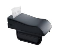 Giwnhvx pour Hauteur de la boîte d'accoudoir de voiture support central universel pour appuie-gorge, couverture d'accoudoir de voiture en cuir avec support pour mouchoirs