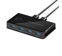 Giwnhvx Pour Switch KVM USB pour Commutateur Partagé USB 2 en 4 Sorties pour Ordinateur Portable PC Clavier Souris Imprimante pour Switch USB Adaptateur Hub USB 3.0 Hot