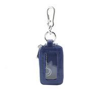 Giwnhvx pour Voiture Portefeuille en Cuir Sac à Glissière Boîte Majordome Double Fermeture éclair avec Fenêtre Bleu