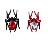 Giwnhvx Produit fini araignée ornements rétro alliage clouté manucure décoration noir et rouge
