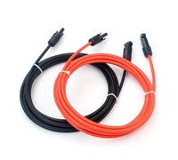 Giwnhvx Rallonge en plastique - 10 AWG - Noir et rouge - 10 m - 1 x 6 mm² - 1 000 V - Fil de cuivre étamé sans oxygène