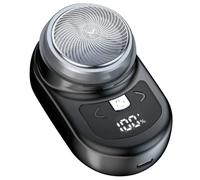 Giwnhvx Rasoir Électrique Portable de Poche pour, Mini Rasoir à Barbe, Affichage de Puissance LCD, Rechargeable, Voyage, Maison,