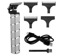 Giwnhvx Rechargeable Sans Coupe la Lame en T la Tondeuse les Tondeuses à Cheveux éLectrique Clippers Coiffeur Toilettage Argent