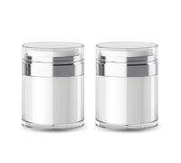 Giwnhvx Récipients Cosmétiques Acryliques Rechargeables en Déplacement, Pots à Pompe Sans Air pour Crème Hydratante Épaisse