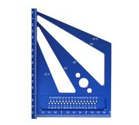Giwnhvx Règle de mesure carrée pour le travail du bois 57,5/30/45/60/67,5 degrés, pour charpentier et dessin, bleu, facile à installer