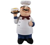 Giwnhvx RéTro Chef ModèLe Ornements RéSine Artisanat Mini Chef Figurines Maison Cuisine Restaurant Bar Café DéCor-C