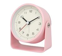Giwnhvx Réveil en Métal, Horloge de Bureau Silencieuse pour Étudiants pour Chambre, Bureau, Décoration de Bureau A