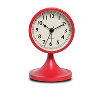 Giwnhvx Réveil rond en métal nordique, horloge de table silencieuse vintage, horloge de chevet d'étudiant, décoration de chambre, décoration d'intérieur C
