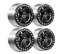 Giwnhvx Roue de jante Beadlock en métal de 4 pièces de 1,9 pouces pour 1/10 RC Crawler Car pour Axial SCX10 PRO Chèvre TRX4/ D90 Redcat B