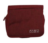 Giwnhvx Rouge Suspendu Voyage Grand CosméTique Trousse de Toilette Femmes NéCessaire Maquillage Beauté Vanité Cas Organisateur Accessoire de Stockage Pochette de Lavage
