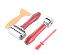 Giwnhvx Rouleau de laminage de colle pour colle en cuir, rouleau pour presser les bords en cuir, avec grattoir (2,36 pouces + 1 pouce)
