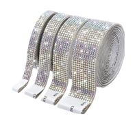 Giwnhvx Rouleau de ruban diamant autocollant à paillettes fait à la main pour décoration de cadeau, fournitures de mariage, cosmétiques, vase décoration B