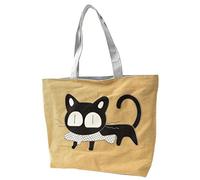 Giwnhvx Sac a bandouliere Sac a Main du Motif de Chat Mangeant du Poisson Jaune pour Filles