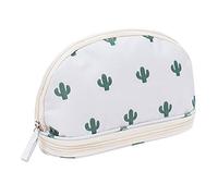Giwnhvx Sac à Cosmétiques Portable Pochette de Maquillage de Voyage de Double Couche Trousse de Femme Circulaire L'Éléphant