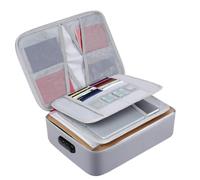 Giwnhvx Sac à documents ignifuge avec serrure, organisateur pour ranger les documents, sac étanche et sûr pour la maison, le bureau et les voyages