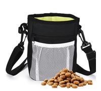Giwnhvx Sac à Friandises pour Chien - Pochettes à Friandises pour Le Dressage des Animaux de Compagnie - Kit de Dressage Polyvalent 18x14x6 cm Noir